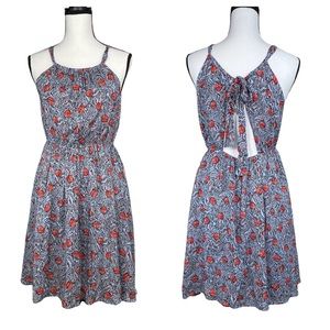 NWT TheKorner Blue Floral Halter Dress